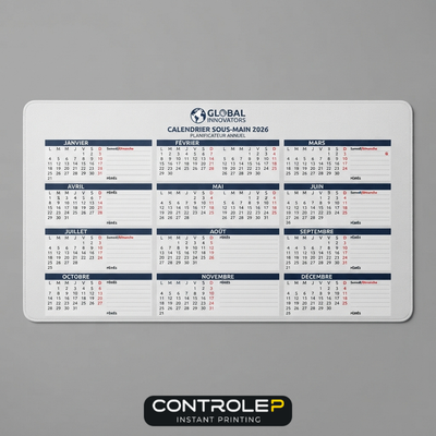 Calendrier Sous-main 2026